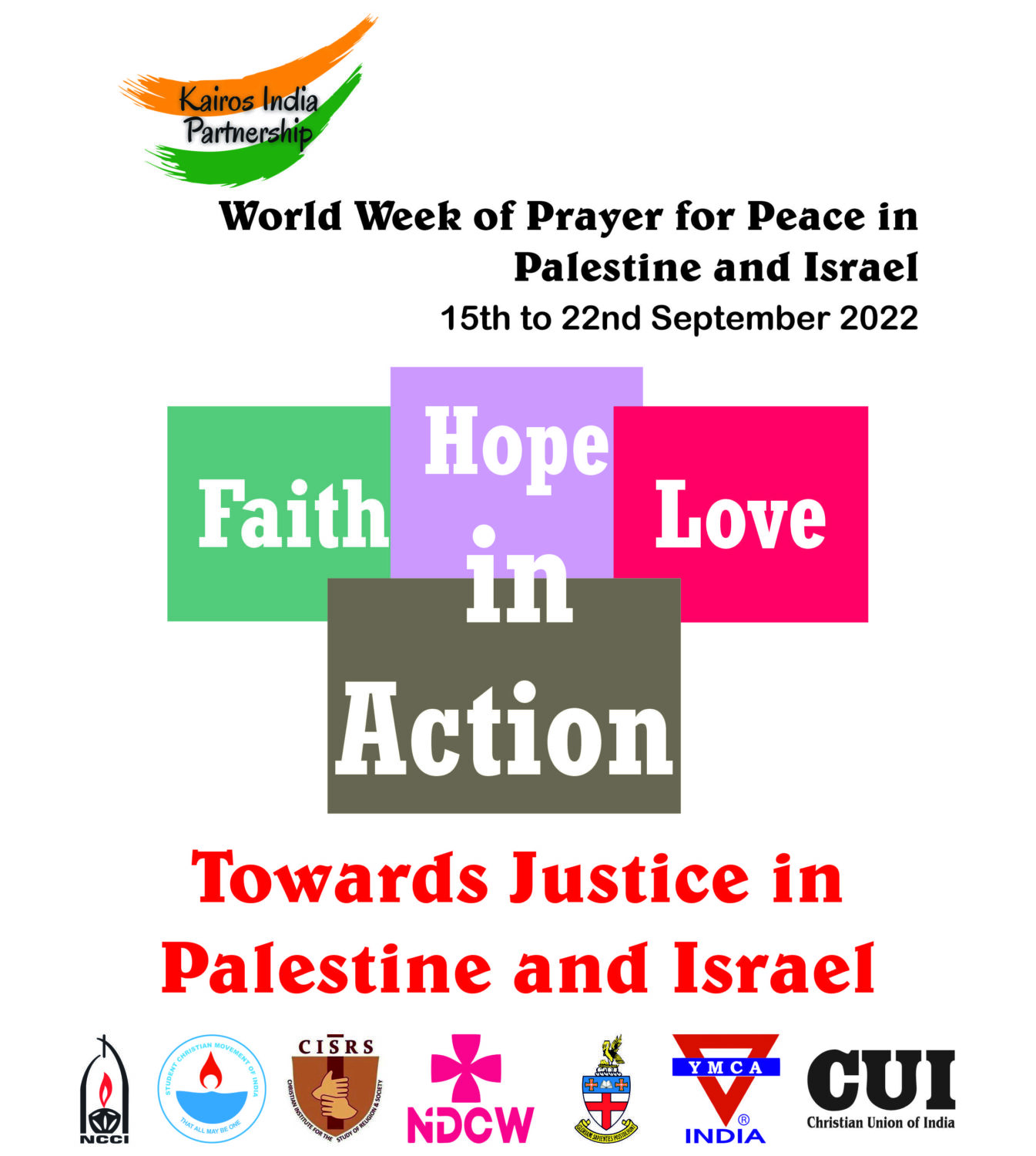 World Week of Prayer for Peace in Palestine and Israel NCCI